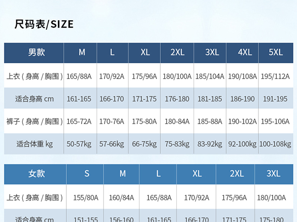 团队服怎么选尺码？